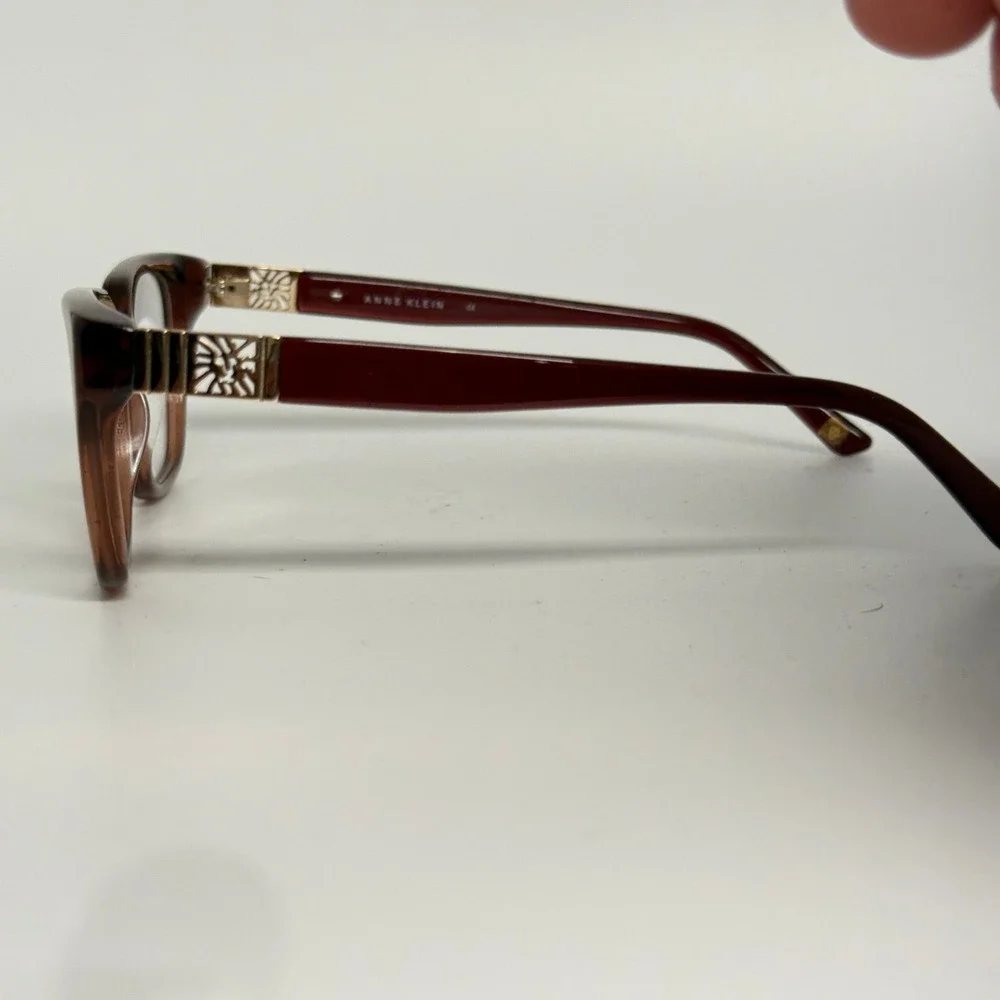 Anne Klein AK5043 604 Merlot Eyeglasses‎ Frames 51-18-135 Brown Red Square Women